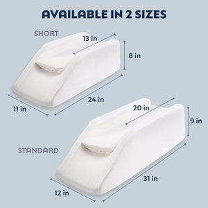 PureComfort - Adjustable Leg, Knee, Ankle Support and Elevation Pillow | Surgery | Injury | Rest | (Short)