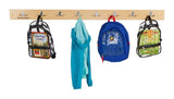 Childcraft Coat Rack Wall Mount Strip, 8 Hooks, 59-1/2 X 1-7/8 X 4 Inches