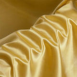 NookZuzu 2 Yard 63' Wide Satin Fabric Soft and Comfortable Gold Fabric by The Yard for Wedding, Decoration, Party, Fashion, Appa