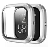 Rc-Z Screen Protector Case for Fitbit Versa 2, Hard Matte PC Bumper Full Face Glass Protective Cover for Fitbit Versa 2 Smartwat