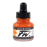 DalerRowney FW Acrylic Ink Bottle Flame Orange Versatile Acrylic Drawing Ink for Artists and Students Permanent Calligraphy