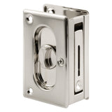 PrimeLine N 7367 Pocket Door Privacy Lock with Pull Replace Old or Damaged Pocket Door Locks Quickly and Easily Satin Nicke