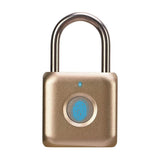 Fingerprint Padlock eLinkSmart Combination Lock - Gym Locker Lock Keyless Gold Color: Fingerprint Lock Biometric Metal Digital P