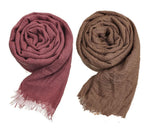 Icw WomenS Premium Wrinkle Ironless Crush Crinkled Cotton Summer Hemp Scarf Stoles Shawl Head Scarves For Girls Icw0016Icw0016