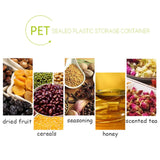 15 Pack 6oz Clear Plastic Jars Wide-mouth Storage Containers,Refillable Empty Containers for Dry Food,Dried Fruit,Seasoning and