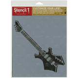 Stencil1 Guitar Stencil Durable Quality Reusable Stencils for Painting Create Stencil Crafts and Decor Decor on Walls Fabric