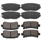 AUTOMUTO 8PCS Front & Rear Disc Brake Pads Set D1430 D1125 For Chevrolet Impala 2014-2020