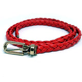 Romp Fashion Women Red P.U Leather Braided Belt