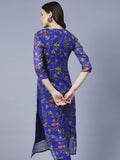 Gosriki Women'S Printed Georgette Chikankari Embroidered Kurti (Gori-Blue-Nw-Gs_S_Blue_Small),Blue,,B0BRV5T2FZ