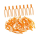 Merishopp 100Pcs Gardening Plant Vines Fixator Clips Supply Orange Outdoor Garden Tool