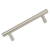 10 Pack Rok Hardware Contemporary 41/4 (108mm) Hole Centers Euro Stye Brushed Nickel Pull Handle 513/16 (148mm) Overall Leng