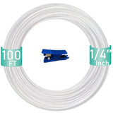 ESHIONG NSF Certified 1/4 O.D. Water tubing Hose Pipe for RO (Reverse Osmosis) Water Filter 328 Feet (100M)+Tube Cutter.