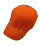Zacharias GirlS Cotton Adjustable Plain Solid Baseball Cap (Orange_Free Size) (Pack Of 1)
