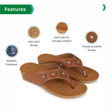 Ortho Joy Doctor Slipper For Women Fancy || Orthopedic Women'S Fashion Slipper || Comfortable Slippers For Women,Brown,5,B0C3VQRFNY