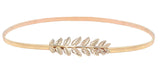 Zacharias WomenS Dress Stretchable Metal Spring Dress Belt (Spb16_Golden_Free Size) (Pack Of 1)