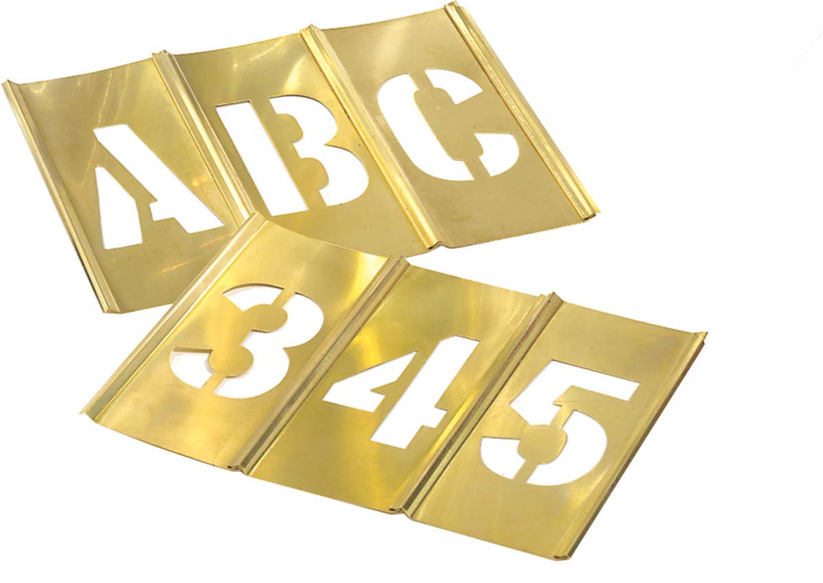 CH Hanson 10073 3 Brass Letters & Numbers Set 45 pc
