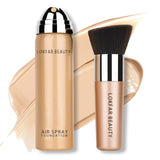 Lokfar Airbrush Foundation Spray Silky Mist Foundation Spray Makeup Set With Brush Full Coverage Foundation For Smooth Radiant Finish Formula Breathable Lightweight Hydrating | #02 Nude -Like New