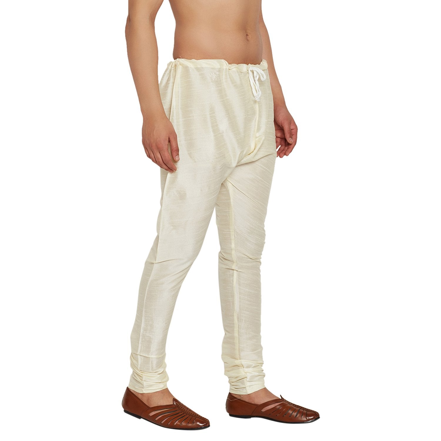 Sojanya (Since 1958, Churidaar Pyjama, Dupion Silk Beige Free Size