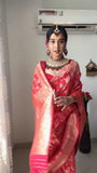 Shiv Textiles Ready To Wear Sarees For Women Elegant Saree Gown | Premium Ready To Wear Saree For Women | Formal & Stylish Attire For Special Occasions.(St-R-Kp-5023-Red)