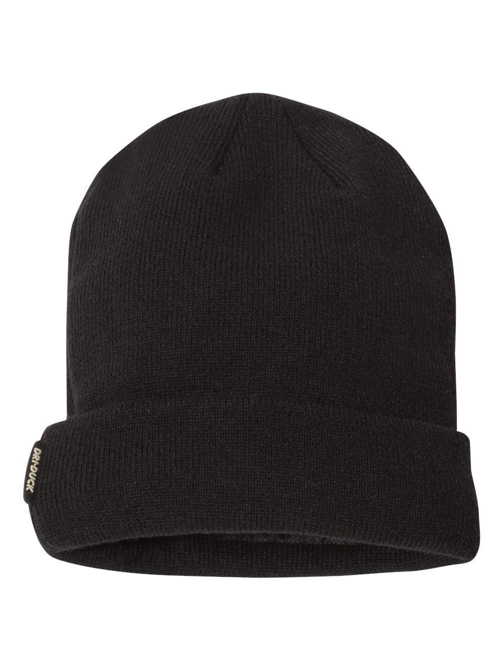 Dri Duck 12 Basecamp Performance Knit Beanie - Black, One Size
