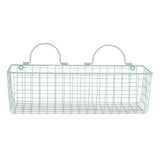 Medium Aqua Wire Wall Basket Set/2