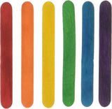 Multicraft Imports Krafty Kids 203756 CW497 Craftwood Mini Craft Sticks, 2 .13in by 0.25in, Colored, 150Piece
