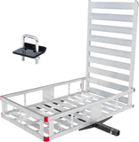 MaxxHaul 50945 50 inch x 29.5 inch Trailer Hitch Mount Aluminum Mobility Carrier with 47 inch Ramp and Hitch Tightener for RV Tr