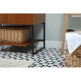 Elegant Decor Sloane 30 Mdf And Steel Single Bathroom Vanity In Teak