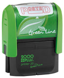 2000PLUS Green Line Message Stamp, Posted, PreInk, Red Ink (035351)