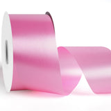 LaRibbons Pink Stiff Floral Satin Ribbon 2.5 Inch x 100 Yards, Polypropylene Ribbon for Baby Shower Decorations, Gift Baskets, S