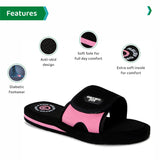 Ortho Joy Fancy Doctor Slipper For Women || Comfortable Ortho Slipper For Women,Black-Pink,4,B0BJ2H6716