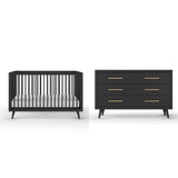 Child Craft Cranbrook Nursery Set, 2-Piece, Includes 4-in-1 Convertible Crib and 6-Drawer Double Dresser, Grows with Your Baby (
