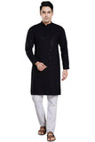 Divisive Men'S Sequince Embroidered Cotton Blend Only Slim Fit Kurta (Dkrt15_M_Black)