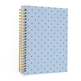 Xxseos Black Polka Dot Spiral Notebook Journal, A5 Hardcover Lined Notebook