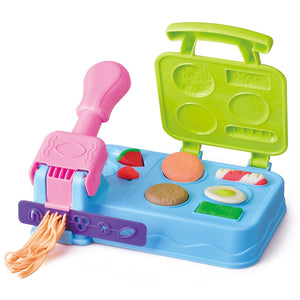 YiQis Burger Barbecue Play Food Modeling Dough Toys,Playdough Sets for Kids Ages 4-8, 21 Play Kitchen Accessories,Kitchen Creati