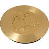 HubbellRaco RAC5500KIT Round Floor Box Kit Device Cover, Duplex, Solid Brass