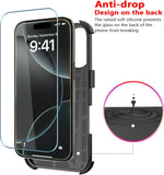 Diverbox for iPhone 16 Pro Case [Shockproof] [Dropproof] [Tempered Glass Screen Protector + Camera Protectors] Heavy Duty Protection Phone Case Cover for Apple iPhone 16 Pro (Black)