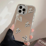 ZTOFERA Mirror Case for iPhone 13 Pro Max, Mirror with Cute 3D Heart for Girls Women Makeup, Hard Back+Clear Soft TPU Bumper Sli