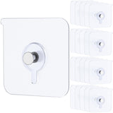 Uniclife 20 Pcs Adhesive Picture Hooks 33 lbs Max 2.2Load Heavy Duty Picture Hangers Without Nails Wall Hooks for Hanging Tr