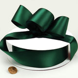 1.5in. Wide Hunter Green DoubleFaced Satin Ribbon 50 Yard Spool