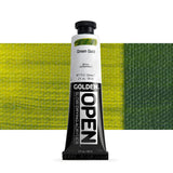 OPEN SlowDrying Acrylics by GOLDEN, Green Gold, 2 fl oz. tube, Professional Acrylic Paint, SemiTransparent