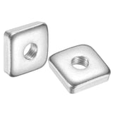 uxcell 100Pcs M6x16mmx5mm Square Nuts, Carbon Steel Zinc Plated Coarse Thread Square Nuts Fasteners for Home Repairs and Profess