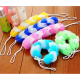 SUNBIRD : Long Stretch Back Sponge with Rope Back Scrubber Bath Shower Mesh Sponge Multicolored Pack of 4