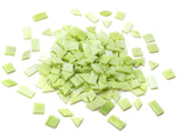 Lanyani 200 Mixed Color Glass Mosaic Tiles - 4 Shapes, Tiffany Stained Glass Pieces for Crafts, Chartreuse Green