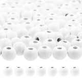 Mandala Crafts 2000 6mm Round Small Wooden Beads for Crafts Macrame Supplies - Customizable White Natural Wood Beads Bulk with H