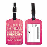 Nutcase Designer Luggage Travel Baggage Tags Set Of 2 With Name Card Inside Glamourpuss
