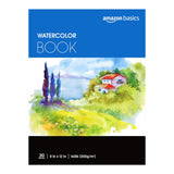 Amazon Basics Watercolor Pad, 9x12, 140 lb / 300 gsm, 30 Sheets, White