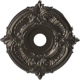 Ekena Millwork CMP19ATCCH Attica Thermoformed PVC Ceiling Medallion (Fits Canopies up to 6 3/4), 19OD x 3 1/2ID x 1P, Metallic C