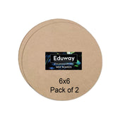 Eduway 6 Inch Round Mdf Board For Mandala, Lippan, Resin Art & Craft, 4Mm Thick,Pof 2 Premium Cardboard Material For Artists, Ar