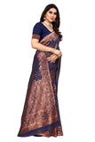 Gosriki Women'S Banarasi Silk Saree (Sdgrk-306-Gs-Dark Blue_Dark,Dark Blue,,B0BYT22J6V